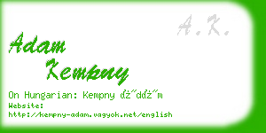 adam kempny business card